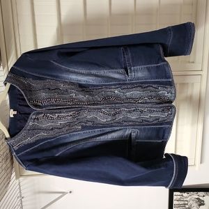 Reba lined jacket size extra large bead chain detail